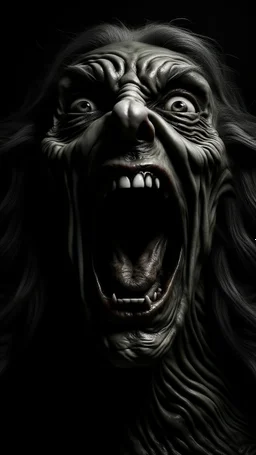 The wolf man Howling in giger style