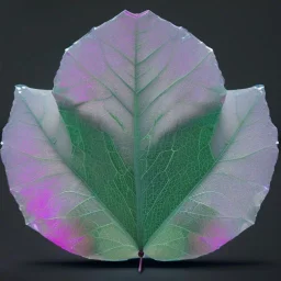 transparent multicolor crystal rose leaf