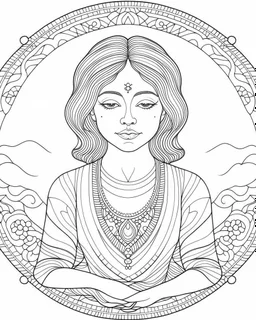 Coloring pages: Meditation
