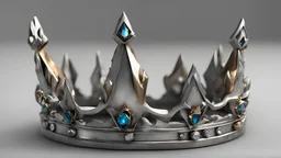 jagged metal crown with one gem