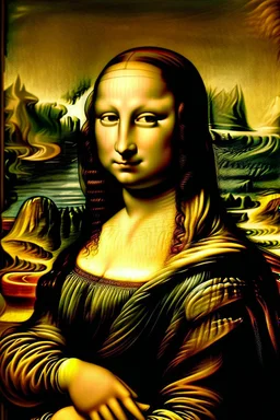 Duck painting mona lisa