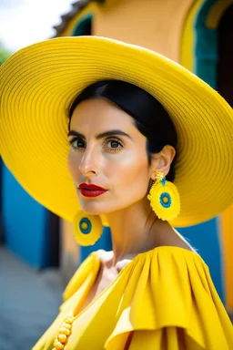 mexican cote d'azur woman yellow mexican