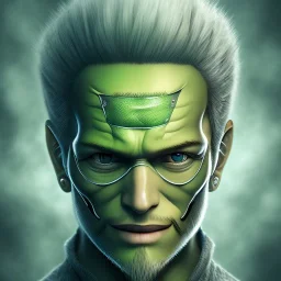 zoro, green, chainsawman, animestyle, denji, three chainsaw style, green head, majestic, soft pastel colors, soft smooth lighting, intricate detail,