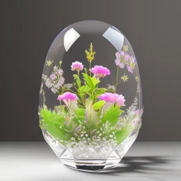 photorealistic crystal hour glass, a hyerrealistic transparent body, pastel colours flowers and leaves transparent, professional light, rococo, Artstation, intricate detail realism hdr, intricate detailed 8 k, with ornate jewelled, intricate detailed 4 k