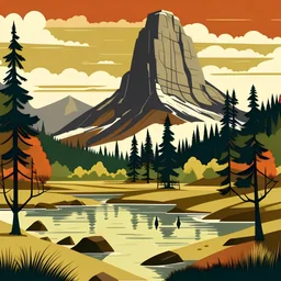 Create an image with theme national park service