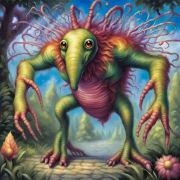 fantasy 90's tcg art of a creature made of music