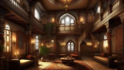 arabisch Fantasy groß Gasthaus Innenansicht