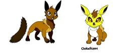 Create a fox-like creature with ground/rock-like features on its body
