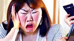 korean karen upset on phone