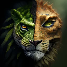 Half lion half lizard