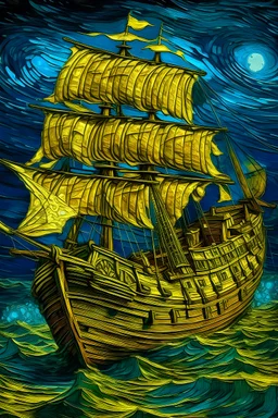 barco pirata estilo van goht