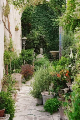 A tiny secret Mediterranean garden