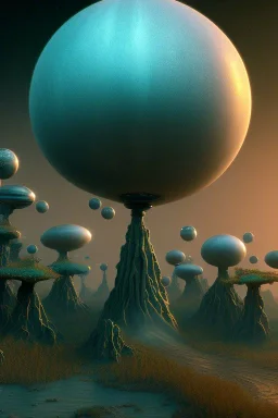 alien STRANGE WORLDS, 8k, finely detailed, photo realistic.