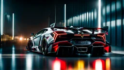 Mansory Bodykit Lamborghini Veneno GT Electric rear lights, rear view, desktop wallpaper, 4K, Cinematic