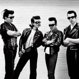 a 50s Greaser ROCK BAND