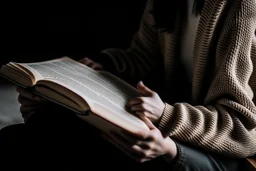 Someone reading a book.