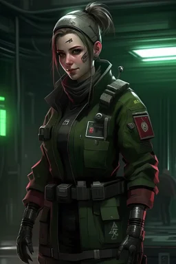 Cyberpunk military nurse