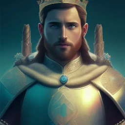 Portrait of KING ARTHUR with crown and mid-12th century armor.extremely detailed face,crystal clear Big eyes,perfectly centered image,intricate detail.Diseney style, korra character style.and Kilian Eng art color