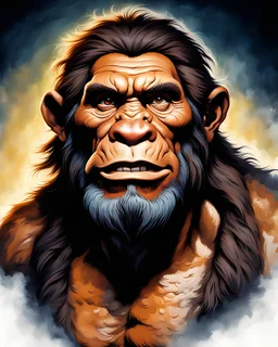 Dibujo Disney pixar del Hombre de Neandertal, calidad ultra, hiperdetallado, colores contrastantes