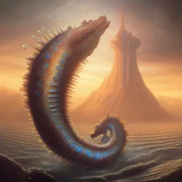 biomorphic seahorse morphed with electronic wiring and mixed with lighting, Nanopunk and Biopunk with cyberpunk look,golden hour,MTG,digital painting, wonderful ambient colors, art by Jarosław Jaśnikowski mixed with Sheila Martin mixed with Fletch mixed with Frank Sun mixed with Anna Dittmann mixed with Alena Aenami.