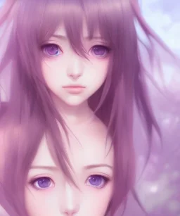 the most beautiful cute anime girl portrait with highly detailed eyes, professional 3d visualisation in pastel colours, by wlop, intricate linework, trending on artstation, unreal engine 5 highly rendered