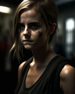 emma watson | The Last of Us hot,pretty face and body,full style,short hair black,