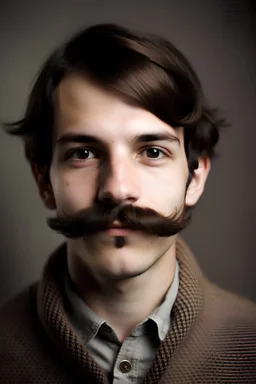 young man with mustach