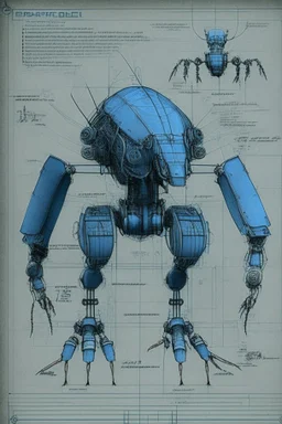 blueprint of robot grashopper