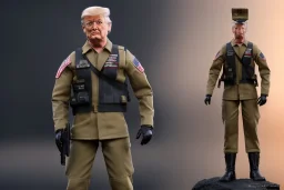 G.I. Joe doll soldier Donald Trump, gun,boots, helm, helmet