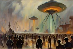 Sydney Laurence painting of the war of the worlds