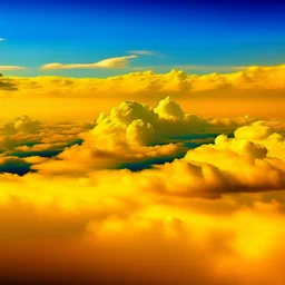 yellow clouds in the heaven