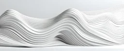 3d render white stripe wave background