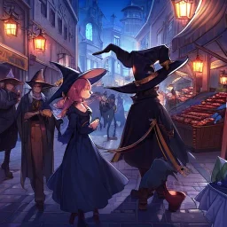  streetMarket, night, witch,