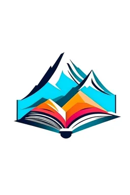 The logo consists of educational book and combined with mountains in a simple way and attractive colors