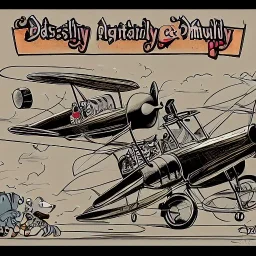 Dastardly and Muttley in their Flying Machines by dysney