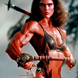 young hilary rhoda bodybuilder conan the destroyer 1 9 8 5, movie still bluray screengrab