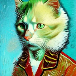 Portrait of a cat by Van Gogh