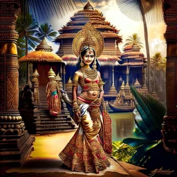 bali princess,style digital photo realistic