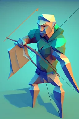 low poly archer