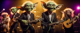 classy fluffy goblin gremlin reggae orchestra holding concert in spectrum