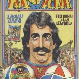 A 1980 medieval london comic cover of uruguayan football frank zappa magazine. Monty Pyton.