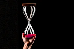 A picture of a person holding a hourglass symbolizes the importance of time management and making the most of it.