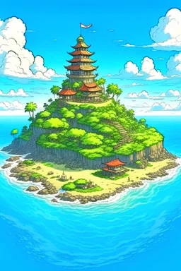 cunda adası, anime tarzında