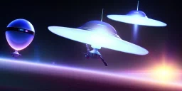 extra-terrestrial, 8K, photo realistic, highly detailed, lught ufo, light colors