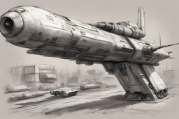 sketch, scifi SAM surface to air missile urban warfare, detailed,