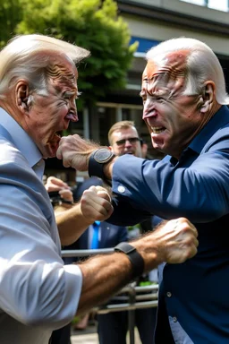 صورة لرجل يلكم جو بايدن