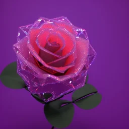 transparent multicolor crystal rose