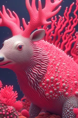 Coral animal , 3d 4k octane render, lifelike, photorealistic, artstation, illustration, smooth, sharp focus, ornate, intricate, complex, highly detailed, digital painting, smooth, art by tom bagshaw, akihiko yosh