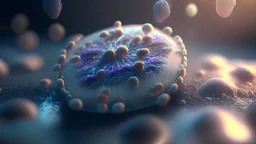 Photoreal Gorgeous eukaryotic cell, octane render, 8k, high detail, smooth render, unreal engine 5, cinema 4d, HDR, dust effect, vivid colors