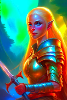 pretty woman, warrior, elf, blonde hair, fantasy, Skyrim, fighter, sword, elder scrolls, young